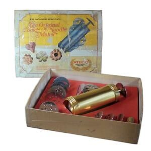 Vintage Ateco The Original Cookie & Noodle Maker #685 Complete w/2 Extra Discs